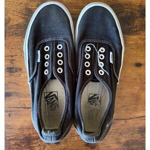 Vans Off The Wall Black Canvas Lace-Up Sneakers Mens US 5.5, Women’s US 7